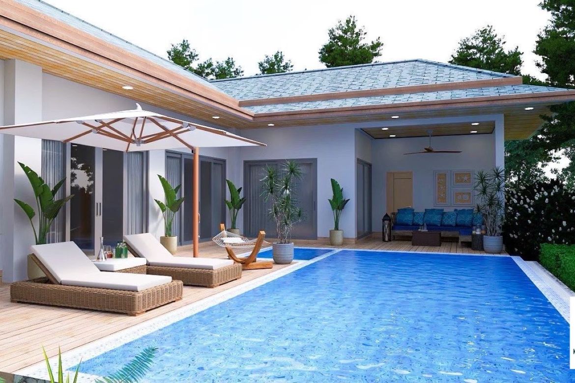 Spacious 3-bedroom pool villa fully furnished for sale in Aonang, Krabi.