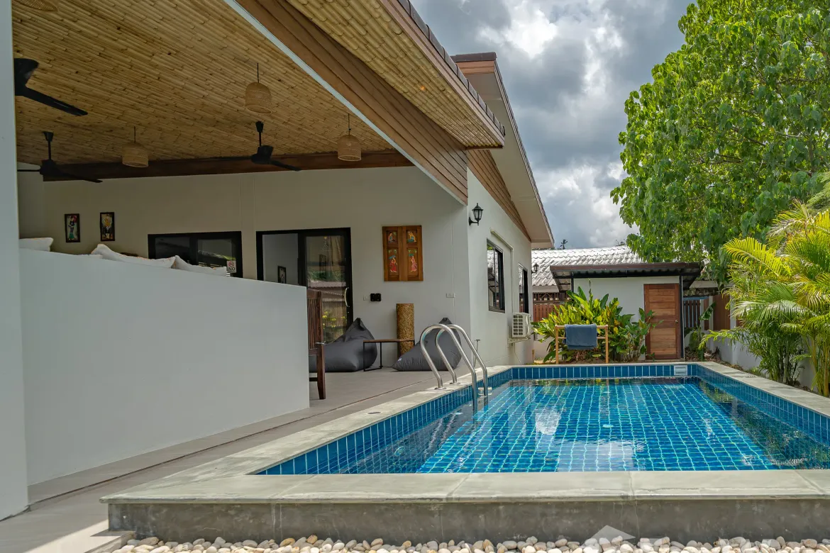Beachside private pool villa 150m Thong Nai Pan Yai beach